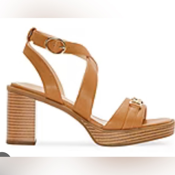 Liz Claiborne women’s tan Selby heeled sandals, size 8.5 - Picture 4 of 10